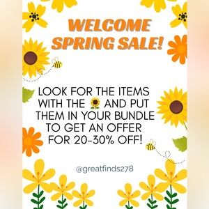 20-30% off Welcome Spring Sale!